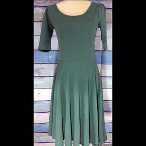 Lularoe Sage Green Nicole Fit and Flair Dress